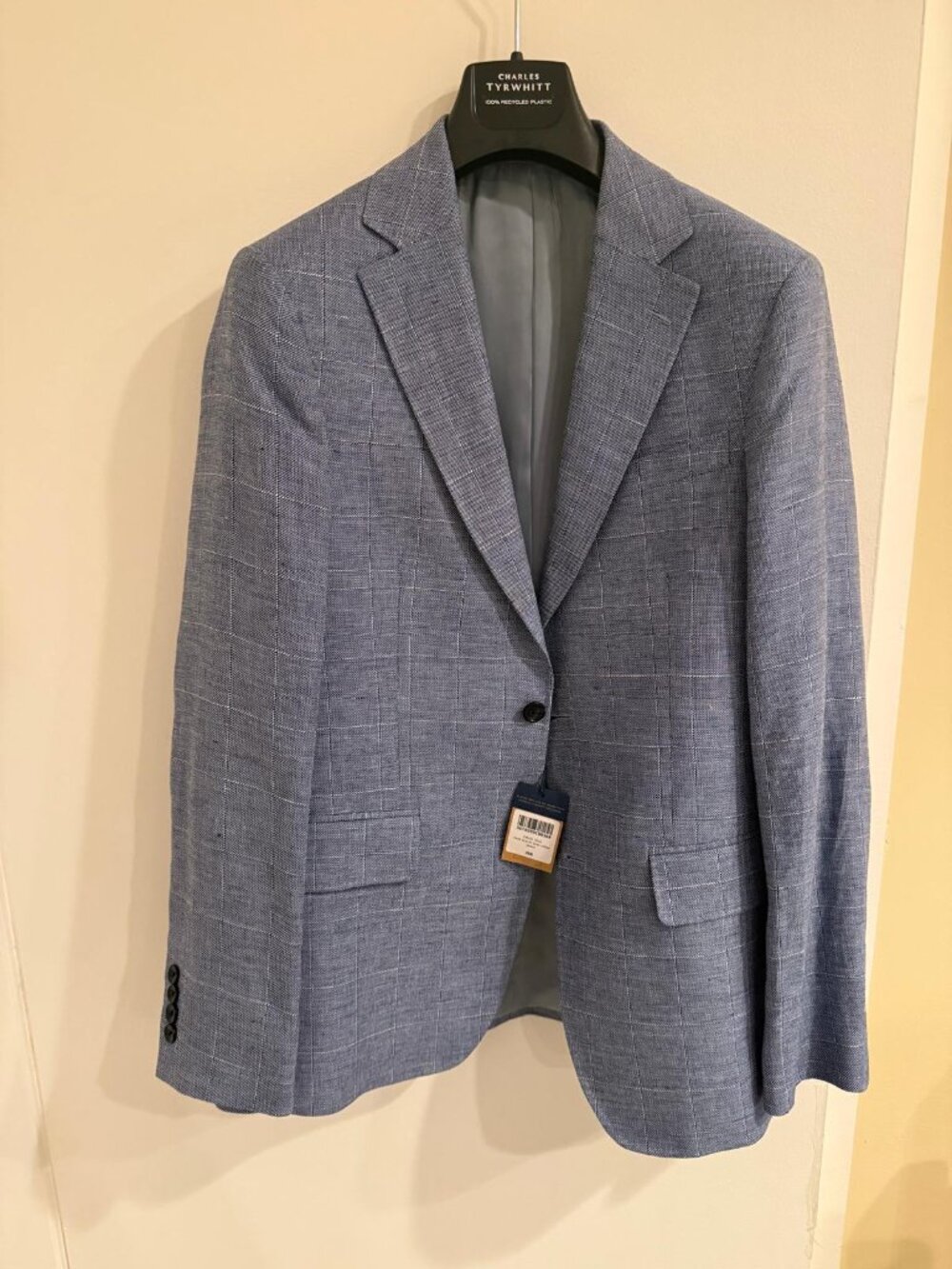 New Charles Tyrwhitt  Slim Fit Linen Jacket (Ocean Blue)